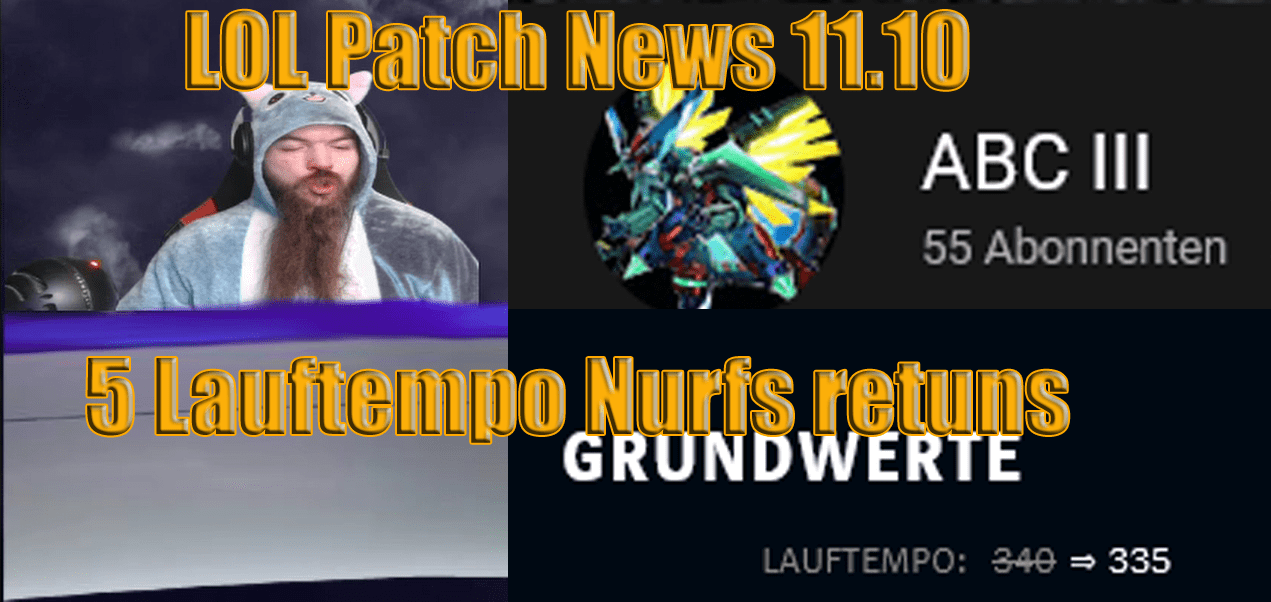 LOL 11.10 Patch News –  5 Movementspeed Nurfs returns